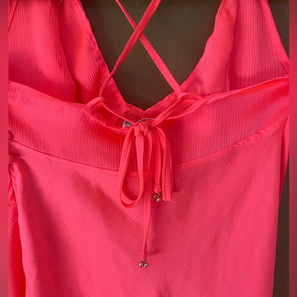 FREE PEOPLE Intimately Bright Coral Slip Dress, size XS - Picture 8 of 9